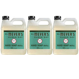 Hydrating Hand Soap Refill in Refreshing Basil Scent for any Soap Dispenser for Bathroom & Kitchen Essential Oils for Hand Wash Cruelty Free Eco Friendly Products, 33 Fl OZ Per Pack, Pack of 3