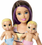 Barbie Nursery Playset with Skipper Babysitters Doll, 2 Baby Dolls, Crib