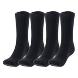 Lian LifeStyle Men's 4 Pairs Breathable Ultralight Wool Blend Crew Socks for All Season. High Performance & Extra Comfortable L-1802-M Black