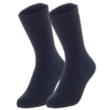 Lian LifeStyle Men's 2 Pairs Ultralight Wool Blend Crew Socks WD Plain Size 6-9
