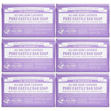 Moisturizing & Pure Castile Soap Bar  - All Natural Soap w/ Organic Essential Oil: Olive, Jojoba & Hemp Oil - All Purpose Castile Bar Soap for Hair & Skin Care, Hand Wash & More - Lavender Soap 5 OZ Per Pack, Pack of 6