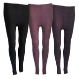Lian LifeStyle Ultra Comfy Spandex Leggings for Women 3 Pair's | Teen & Juniors leggings - Breathable & Lightweight | Stretchy & Cool Active Wear: Workout Tights, Yoga Pants, Running Leggings | Perfect as Daily Basics, Color (Black,Wine,Purple)