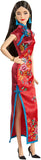 Barbie Signature Lunar New Year Doll (12-inch Brunette) Wearing Red Satin Cheongsam Dress with Accessories, Collectible Gift for Kids & Collectors