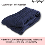 Lian LifeStyle Women's 1 Pair Adorable Knee High Cotton Socks JMYP1025 Size 6-9
