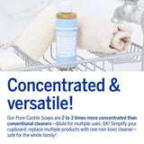 Undiluted Pure Castile Liquid Soap in Baby Unscented: 18-in-1 All Natural Soap w/ Organic Essential Oil Baby Unscented, All Purpose Castile Soap for Skincare, Hand Wash, Cleaning & More, 8 Fl OZ Bottle, 3 Bottles