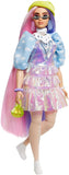 Barbie Extra Doll #2 in Shimmery Look with Pet Puppy, Pink & Purple Fantasy Hair, Layered Outfit & Accessories Including Neon Beanie, Multiple Flexible Joints, Gift for Kids 3 Years Old & Up