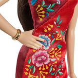 Barbie Signature Lunar New Year Doll (12-inch Brunette) Wearing Red Satin Cheongsam Dress with Accessories, Collectible Gift for Kids & Collectors