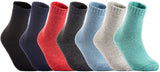 Lian LifeStyle Women's 4 Pairs Pack Soft Wool Blend Crew Socks LK1602 Size 6-9