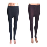 Lian LifeStyle Ultra Comfy Spandex Leggings for Women 2 Pair's | Teen & Juniors leggings - Breathable & Lightweight | Stretchy & Cool Active Wear: Workout Tights, Yoga Pants, Running Leggings | Perfect as Daily Basics, Color (Navy,Purple)