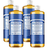Undiluted Pure Castile Liquid Soap in Peppermint: 18-in-1 All Natural Soap w/ Organic Essential Oil Peppermint, All Purpose Castile Soap for Skincare, Hand Wash, Cleaning & More, 32 Fl OZ Bottle