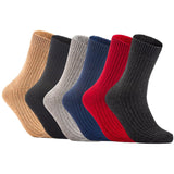 Lian LifeStyle Ultralight Men's 6 Pairs Breathable Wool Crew Socks Size 6-9