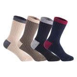 Lian LifeStyle Attractive Women's 4 Pairs Cotton Crew Socks Size 6-9 HR1751