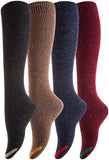 Lovely Annie Women's 4 Pairs Cute Cozy Knee High Cotton Socks HR158212 Size 6-9