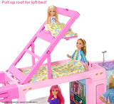 Barbie 3-in-1 DreamCamper Vehicle, approx. 3-ft, Transforming Camper with Pool, Truck, Boat and 50 Accessories, Makes a Great Gift for 3 to 7 Year Olds, Multicolor