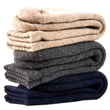 4 Pairs High Performance Men's Wool Socks, Breathable, Lightweight Moisture Wicking Crew Socks as Hiking and Running Socks One Size LK03(Assorted)