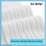 Lian LifeStyle Big Girl's Women's 3 Pairs Knee High Thigh High Cotton Socks Size 6-9 L1024