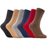Lian LifeStyle Ultralight Men's 6 Pairs Breathable Wool Crew Socks Size 6-9