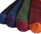 Lian LifeStyle Attractive Women's 3 Pairs Mid Calf Cotton Crew Socks With Super Soft Fibers Size 6-9 (Colors)