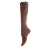 Lian LifeStyle Women's 5 Pairs Awesome, Breathable, Fancy and Cozy Knee High Cotton Boot Socks HR158212 Size 6-9(Coffee)