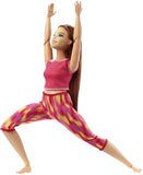 Barbie Made to Move Doll, Curvy, with 22 Flexible Joints Long Straight Red Hair Wearing Athleisure-wear for Kids 3 to 7 Years Old