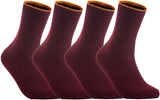 Lian LifeStyle Perfect Fit Women's 4 Pairs Wool Crew Socks LHR1612 Size 6-9
