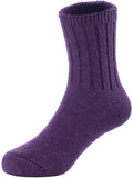 2 Pairs Children's Comfy, Durable, Stretchable Wool Crew Socks Size 0Y-6Y