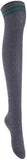 Lian LifeStyle Women's 4 Pairs Over Knee High Thigh High Cotton Socks Size 6-9(White) 4p1c5