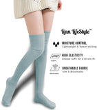 Lian LifeStyle Women's 1 Pair Adorable Knee High Cotton Socks JMYP1025 Size 6-9