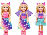 Barbie Dreamtopia Chelsea Doll and Dress-Up Set with 12 Fashion Pieces Themed to Princess, Mermaid, Unicorn and Dragon, Gift for 3 to 7 Year Olds