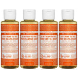 Undiluted Pure Castile Liquid Soap in Tea Tree: 18-in-1 All Natural Soap w/ Organic Essential Oil Tea Tree, All Purpose Castile Soap for Skincare, Hand Wash, Cleaning & More, 4 Fl OZ Bottle, 5 Bottles