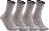 Lian LifeStyle Big Girl's Women's 4 Pairs Gorgeous Wool Crew Socks 1612 Size 6-9