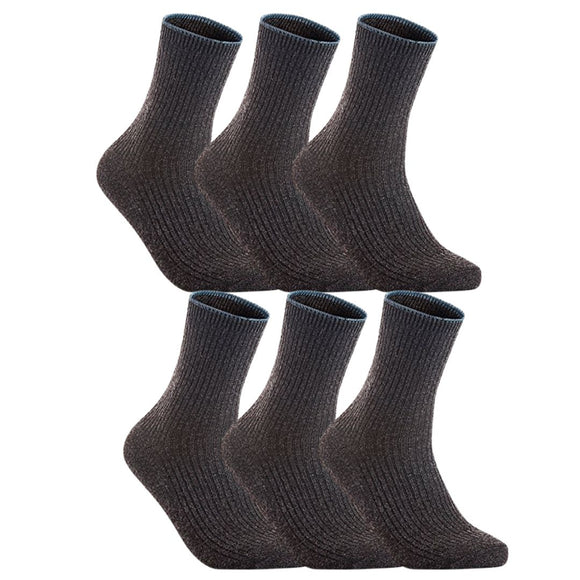 Women's 6 Pairs Ultralight Breathable Cozy Wool Crew Socks. Sweat Absorbent Great Activewear for Fun Sports Size 6-9(Dark Gray)