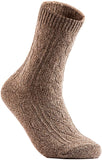 Lian LifeStyle Big Girl's Women's 6 Pairs Wool Blend Crew Socks HR1613 Size 6-9
