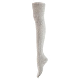 AATMart Women's 2 Pairs Awesome Comfortable Soft & Super Durable Thigh High Cotton Socks | Perfect as Winter & Spring Socks J1025 Size 6-9(Grey)