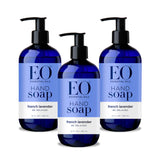 EO Liquid Hand Soap, French Lavender, Plant-Based Gentle Cleanser with Pure Essential Oils, 12 Ounce (Pack of 3)