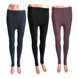 Lian LifeStyle Ultra Comfy Spandex Leggings for Women 3 Pair's | Teen & Juniors leggings - Breathable & Lightweight | Stretchy & Cool Active Wear: Workout Tights, Yoga Pants, Running Leggings | Perfect as Daily Basics, Color (Navy,Black,Wine)