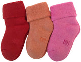 Lian LifeStyle Children's 3 Pairs Wool blend Crew Socks Plain Color Size (OM-24M)