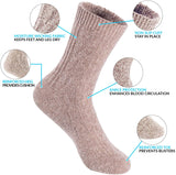 Lian LifeStyle Big Girl's Women's 6 Pairs Wool Blend Crew Socks HR1613 Size 6-9