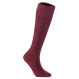 Lovely Annie 3 Pairs Stylish, Cozy, Thick & Warm Women's high crew wool blend socks for Winter & All Seasons HR1412 Size 6-9 (Wine Color)