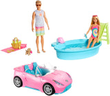 Barbie Pool & Convertible Bundle Playset