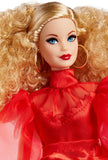 Barbie Collector Mattel 75th Anniversary Doll in Red Chiffon Gown, Blonde