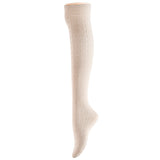 AATMart Awesome Women's 4 Pairs Thigh High Cotton Socks Soft, Super Durable Perfect as Winter Socks ATT1024 Size 6-9 (Cream)