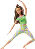 Barbie Made to Move Doll with 22 Flexible Joints Long Wavy Brunette Hair Wearing Athleisure-wear for Kids 3 to 7 Years Old