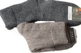 Lian LifeStyle Men's 2 Pairs Pack Extra Thick Wool Blend Socks stripped Size 7-10