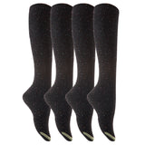 Lian LifeStyle Women's 4 Pairs Awesome Breathable Knee High Cotton Boot Socks Size 6-9