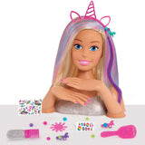 Barbie Deluxe 20-Piece Glitter and Go Styling Head, Blonde Hair and Unicorn Headband