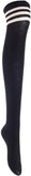 Lian LifeStyle Women's 3 Pairs Adorable Comfortable Soft Thigh High Over Knee High Cotton Socks Size 6-9 L1022(Black, Kakhi, White)