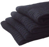 AATMart Men's 3 Pairs Lightweight Wool Crew Socks with Breathable Features | Hiking & Running Socks Best for Athletic & Daily Wear Casual Solid Size 6-9(Black)