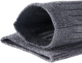 Lian LifeStyle Men's 4 Pairs Wool Crew Socks Size 8-11 Casual(Black)