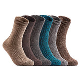 Lian LifeStyle Perfect Fit Women's 4 or 7 Pairs Wool Crew Socks Size 6-9 HR1613